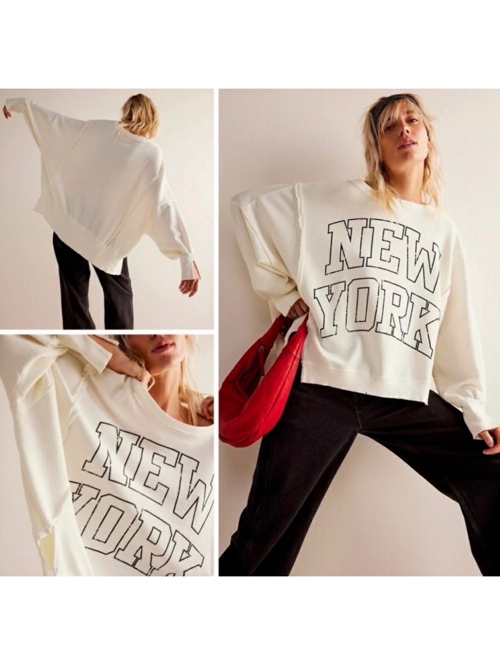 Free People We the Free New York Graphic Camden White Small